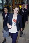 Emma Watson à l'aéroport de Heathrow (Londres) le 20 septembre 2009 Emma Watson à l'aéroport de Heathrow (Londres) le 20 septembre 2009