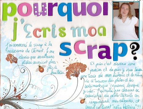 Page : Pourquoi j'ecris mon scrap ?