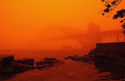 Dust storm in Australia