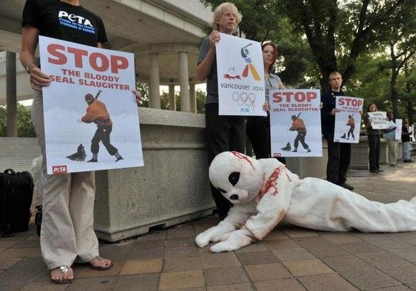 Manifestation de la PETA à Washington