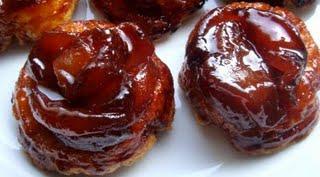 Mini tatin et mousse au chocolat