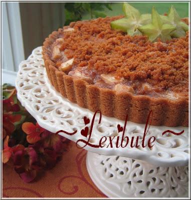 Tarte aux pommes, croûte et garniture au graham