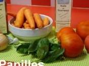 Soupe carottes, tomates basilic