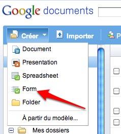 google docs formulaires1 Google Documents: lapplication formulaire permet lenchaînement des questions