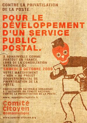 Contre la privatisation de La Poste. Pour le développement d'un service public postal.