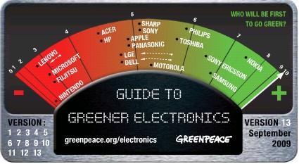 Greenpeace - Guide pour une high-tech responsable - 13ème édition - septembre 2009
