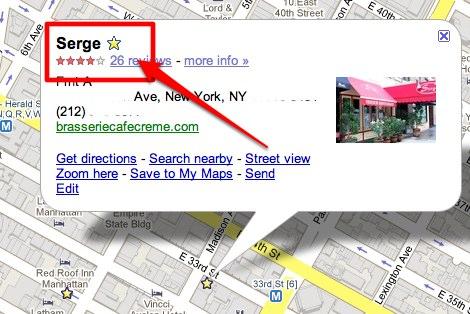 google maps star 1 La version mobile de Google synchronisera vos commerces favoris