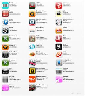 32 barcode applications on Appstore (1D, 2D)
