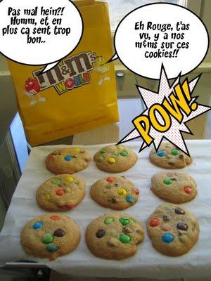 Chocolate chip and M&M;'s cookies version USA !!