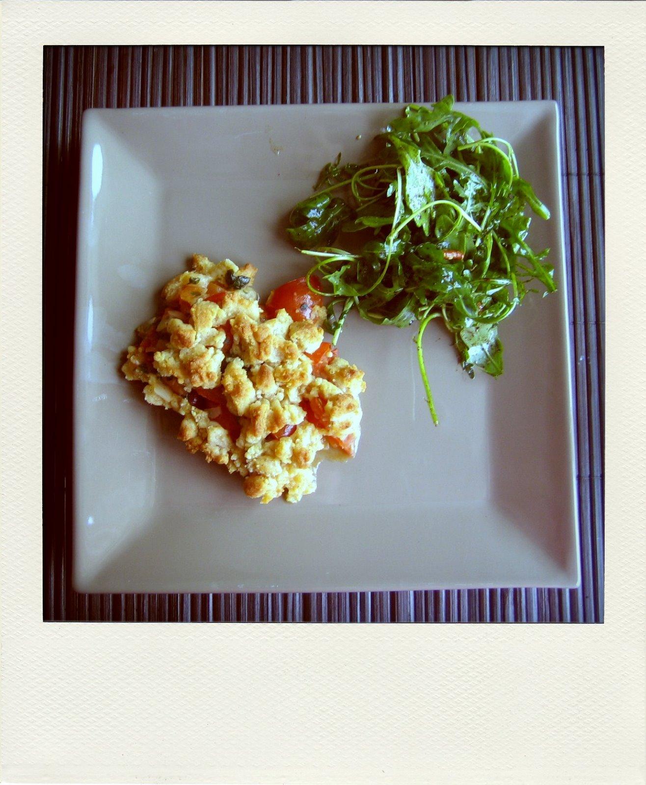 Mon crumble de tomates parmesan