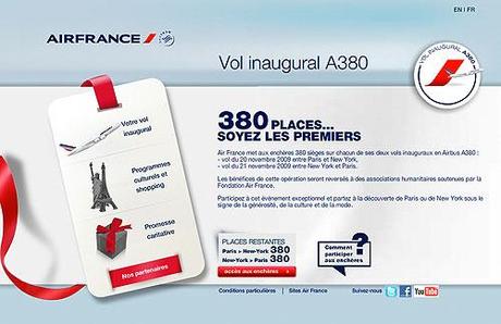 Vol inaugural A380, Air France