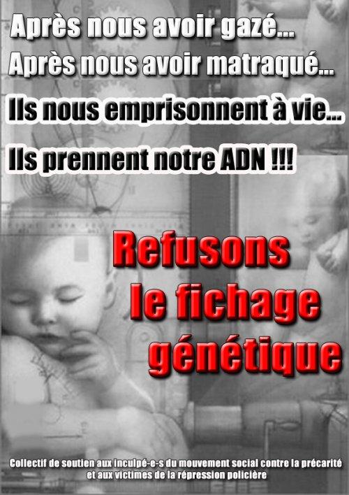 Soutenir les militants jugés pour refus de fichage ADN par Renaud Helfer-Aubrac