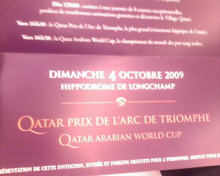 Le prix de l'arc de triomphe se vend au Qatar