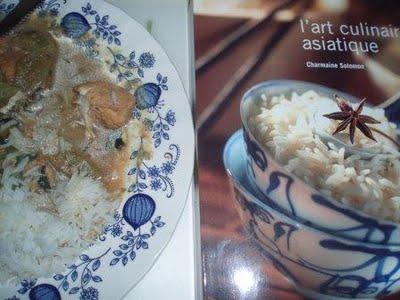 Haricots et poulet à l'Indonésienne (curry et coco)