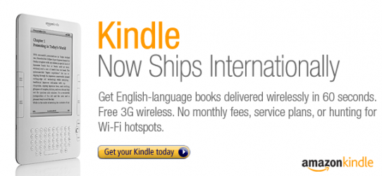 Amazon lance le Kindle à l'international, en 3G, avec taxes
