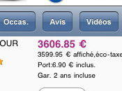transparence prix l'application iPhone dispo.
