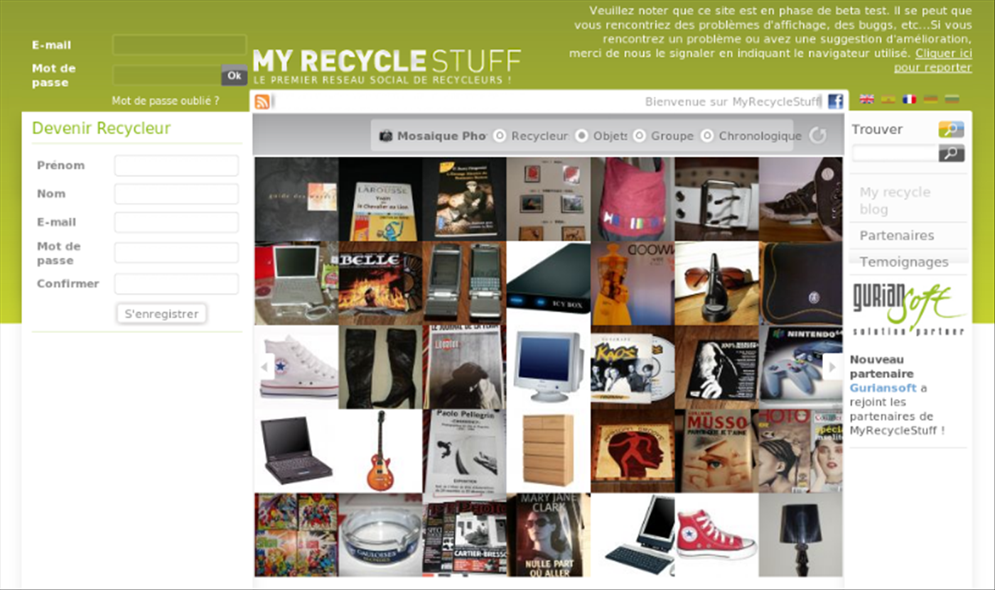 myrecyclestuff Un nouveau site communautaire pour recycler vos objets ...