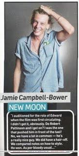 Jamie Campbell-Bower avait auditionné pour le rôle d'Edward Cullen