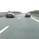 Voiture grande vitesse l'autoroute