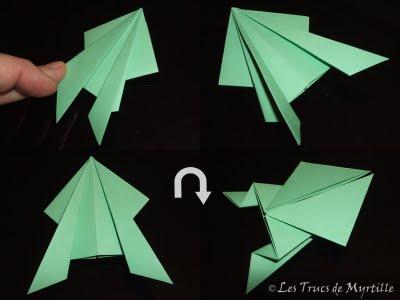 Plier une grenouille vite fait (origami toujours)
