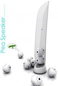 Enceintes nomades Pea Speaker par Lu Le