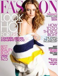 Noot Seear en couverture de Fashion Magazine