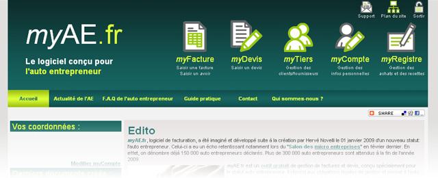 myAE.fr , un outil gratuit pour auto-entrepreneurs