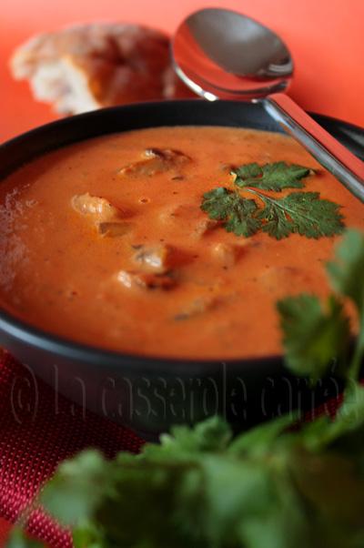 Bisque de tomates grillées aux champignons