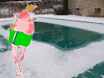 piscine patinoire glace gel geler plongeon plogeoir hydrocution scandinave sauna 