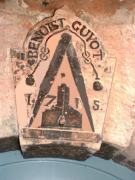 L'emblème « maçonnique » de Benoist Guyot, tailleur de pierre à Tournus (71) au début du XVIIIe siècle