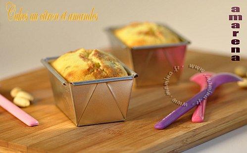 PETITS CAKES AMANDE-CITRON, PISTACHES ET CERISES AMARENA