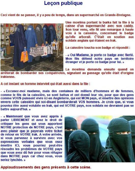 Les Arabes vivant en France ne veulent pas de la loi sur la Burqa ... !!!