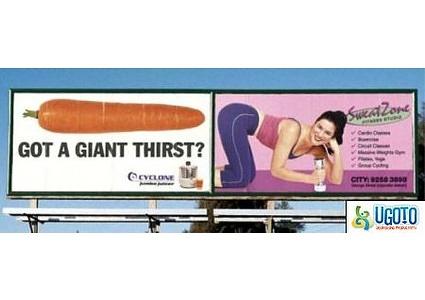 Affiches de pubs mal placées