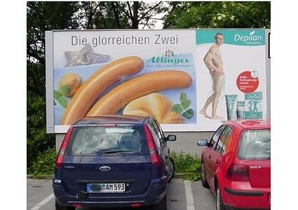 Affiches de pubs mal placées