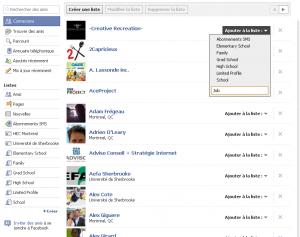 liste1 300x237 Les listes sur Facebook ou comment protéger ses photos spéciales de son boss