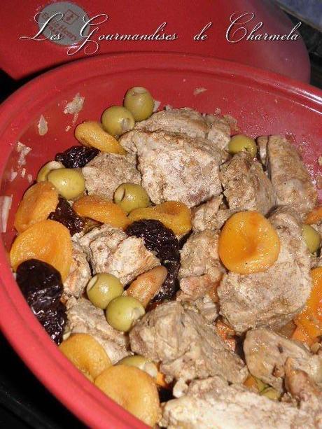 Tajine de Porc Abricots, Pruneaux et Olives