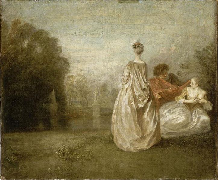 Watteau - Les deux cousines, 1716