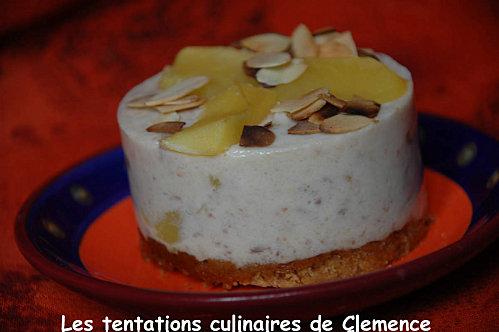 Cheesecake aux pommes, parfumé aux dattes, citron et amande