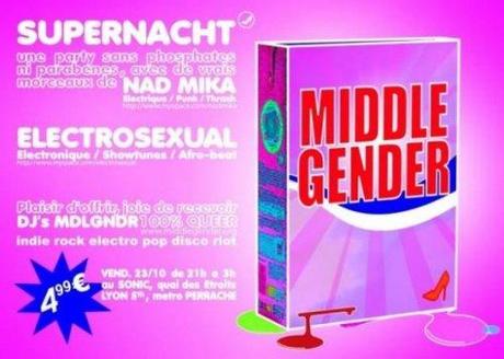 Gay lyon au Sonic, soirée MiddleGender technosexuel