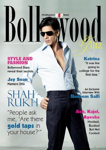 Shahrukh Khan fait la couverture de Bollywood Glitz (peut mieux faire)