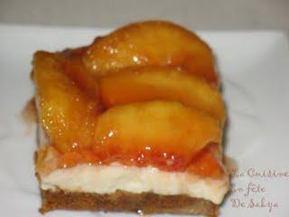 Carrés aux Pêches et au Mascarpone