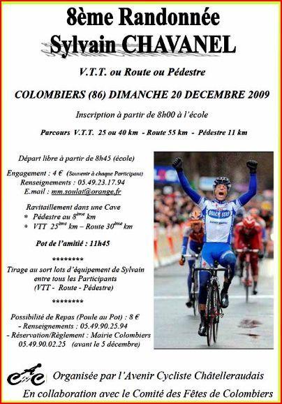 8e Randonnée Sylvain Chavanel le dimanche 20 décembre