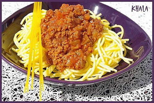 spaghetti de maïs à la viande sans gluten