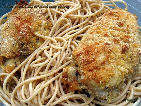 Poulet mariné aux épices et pané au four