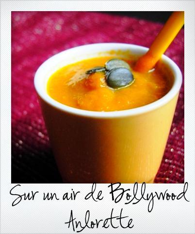 Soupe Bollywood épicée et carottée