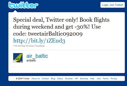 Twitter air baltic