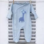 pyjama bébé coton bio bleu perle