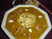 Velouté au potiron, châtaignes et pommes