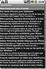 02 thumb [Android] Widget RSS pour Spawnrider.Net