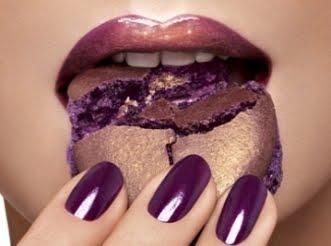 Maquillage violet - doré